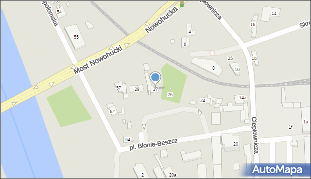 Kraków, Plac Błonie-Beszcz, 27, mapa Krakowa