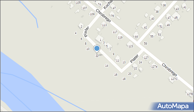 Krapkowice, Plater Emilii, 12, mapa Krapkowice