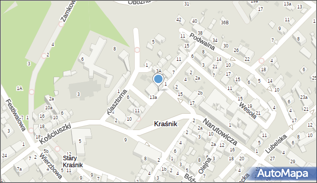 Kraśnik, Plac Wolności, 13e, mapa Kraśnik