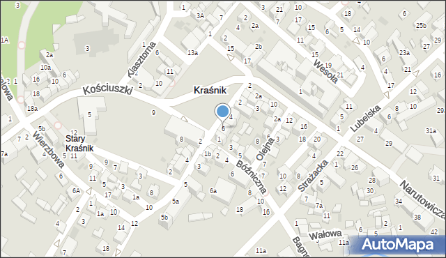 Kraśnik, Plac Wolności, 6, mapa Kraśnik