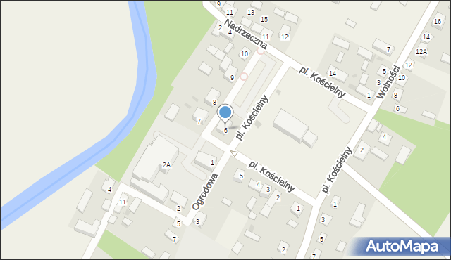 Krasnosielc, Plac Kościelny, 6, mapa Krasnosielc