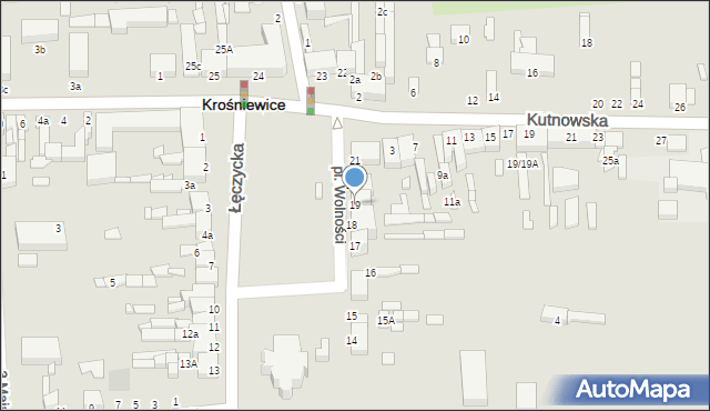 Krośniewice, Plac Wolności, 19, mapa Krośniewice