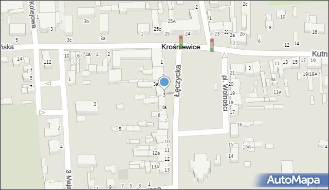 Krośniewice, Plac Wolności, 3, mapa Krośniewice
