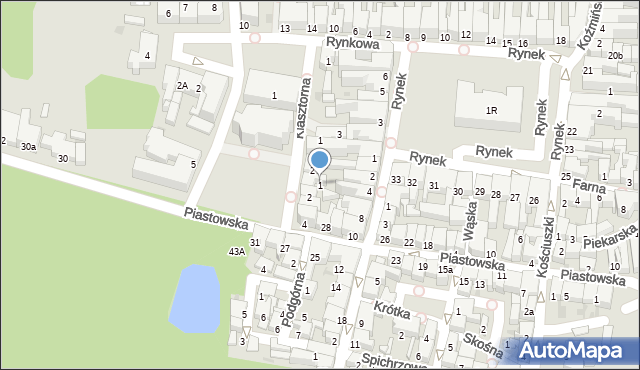 Krotoszyn, Plac Jana Pawła II, 1, mapa Krotoszyna