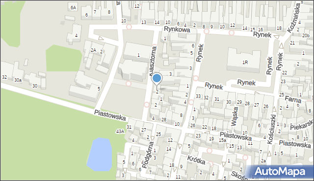 Krotoszyn, Plac Jana Pawła II, 1B, mapa Krotoszyna