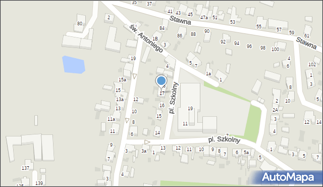 Krotoszyn, Plac Szkolny, 17, mapa Krotoszyna