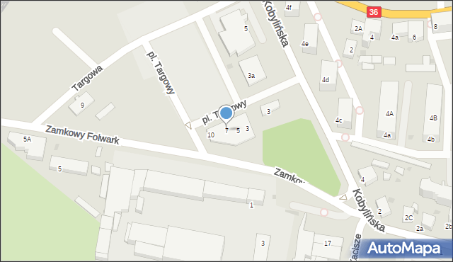 Krotoszyn, Plac Targowy, 7, mapa Krotoszyna