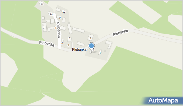Krukówka, Plebanka, 2A, mapa Krukówka