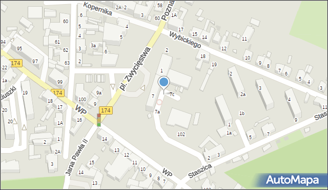 Krzyż Wielkopolski, Plac Zwycięstwa, 7b, mapa Krzyż Wielkopolski