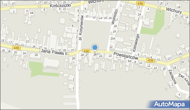 Książ Wielkopolski, Plac Kosynierów, 25, mapa Książ Wielkopolski
