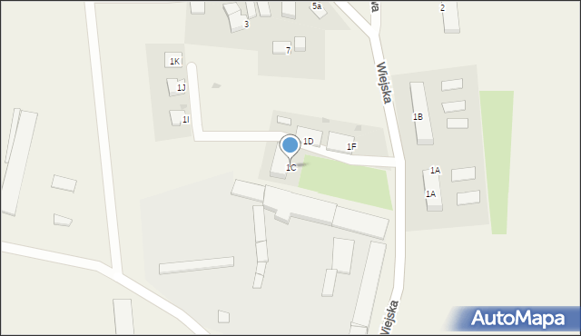 Księży Las, Plac Wiejski, 1C, mapa Księży Las