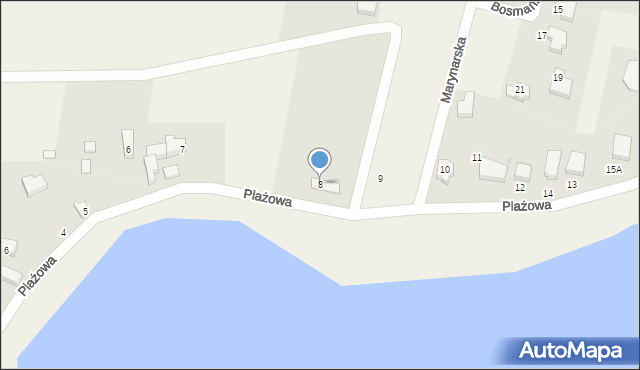 Kunice, Plażowa, 8, mapa Kunice