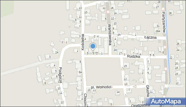 Kunów, Plac Wolności, 3, mapa Kunów