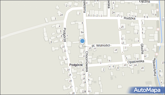 Kunów, Plac Wolności, 9, mapa Kunów