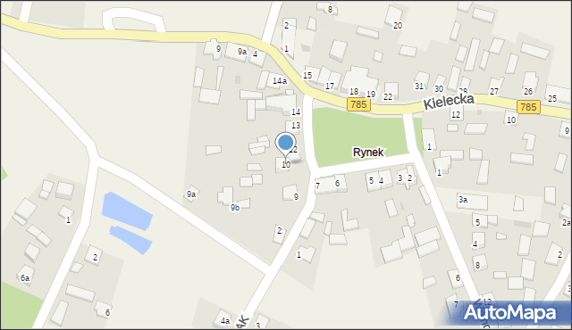 Kurzelów, Plac 1 Maja, 10, mapa Kurzelów