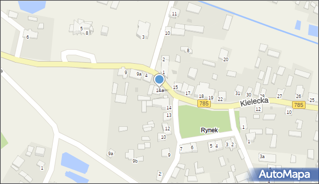 Kurzelów, Plac 1 Maja, 14a, mapa Kurzelów