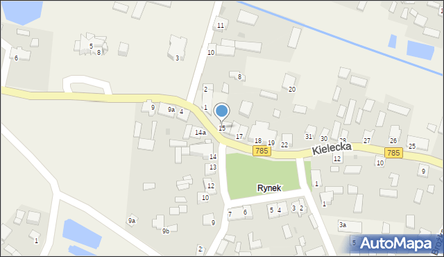 Kurzelów, Plac 1 Maja, 15, mapa Kurzelów