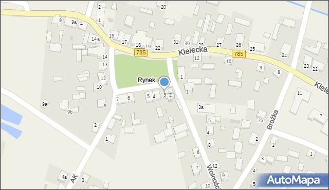 Kurzelów, Plac 1 Maja, 3, mapa Kurzelów