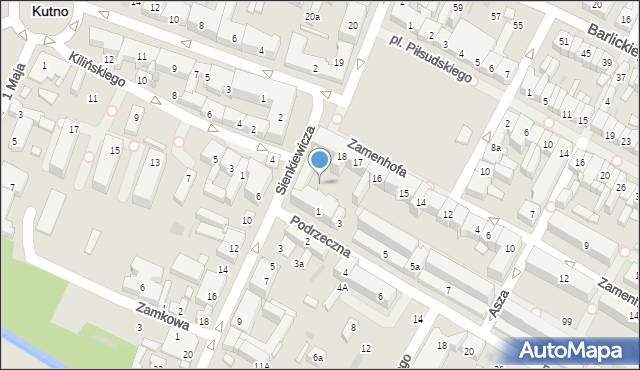 Kutno, Plac Piłsudskiego Józefa, marsz., 18p, mapa Kutno