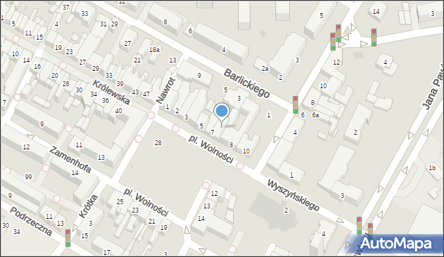 Kutno, Plac Wolności, 7/7A, mapa Kutno