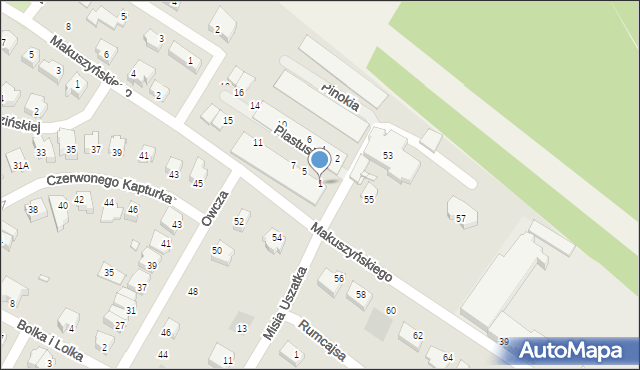 Kwidzyn, Plastusia, 1, mapa Kwidzyn