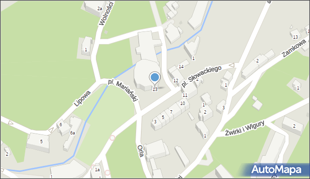 Lądek-Zdrój, Plac Mariański, 13, mapa Lądek-Zdrój