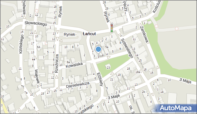 Łańcut, Plac Króla Jana III Sobieskiego, 1, mapa Łańcut