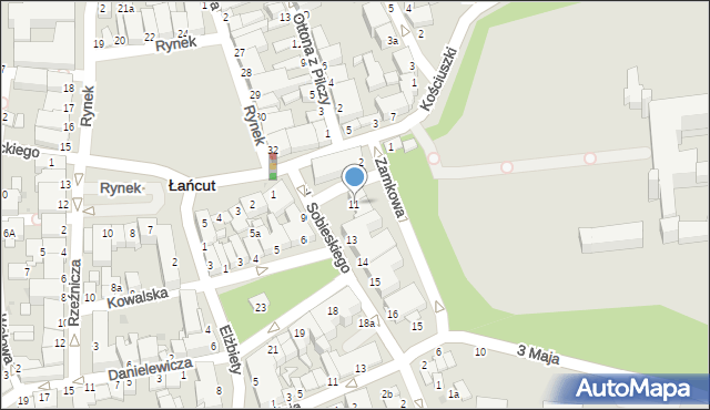 Łańcut, Plac Króla Jana III Sobieskiego, 11, mapa Łańcut