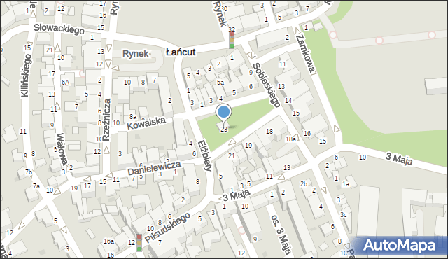 Łańcut, Plac Króla Jana III Sobieskiego, 23, mapa Łańcut