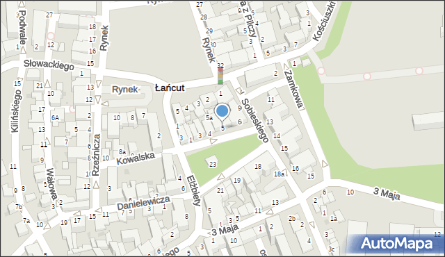 Łańcut, Plac Króla Jana III Sobieskiego, 5, mapa Łańcut