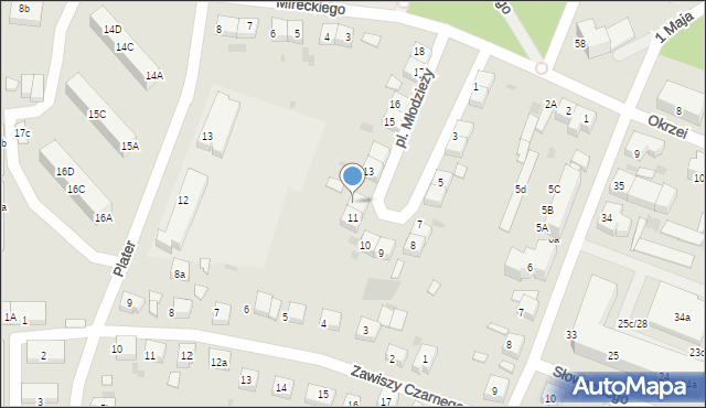 Lębork, Plac Młodzieży, 12, mapa Lębork