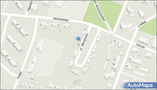 Lębork, Plac Młodzieży, 15, mapa Lębork