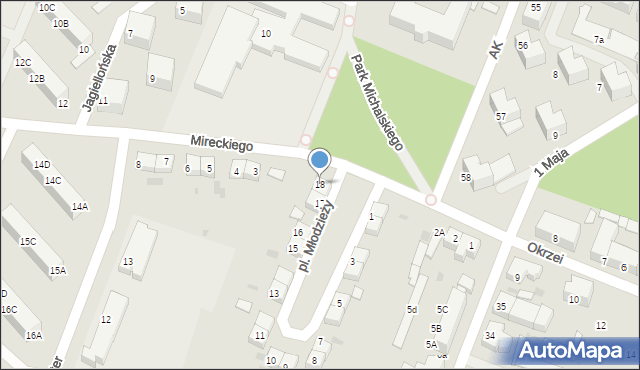 Lębork, Plac Młodzieży, 18, mapa Lębork