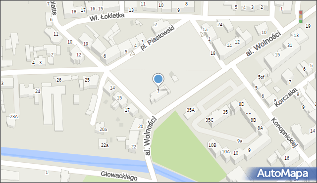 Lębork, Plac Piastowski, 7, mapa Lębork