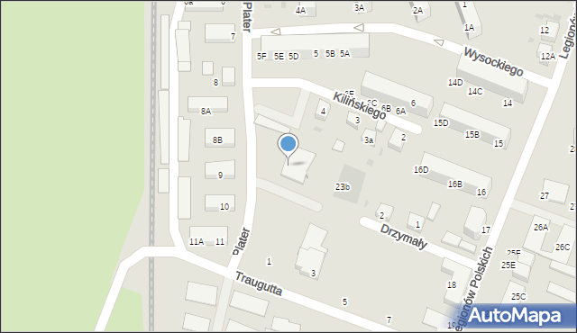 Lębork, Plater Emilii, 23a, mapa Lębork