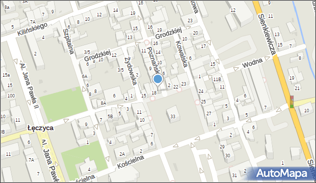 Łęczyca, Plac Kościuszki Tadeusza, gen., 19, mapa Łęczyca