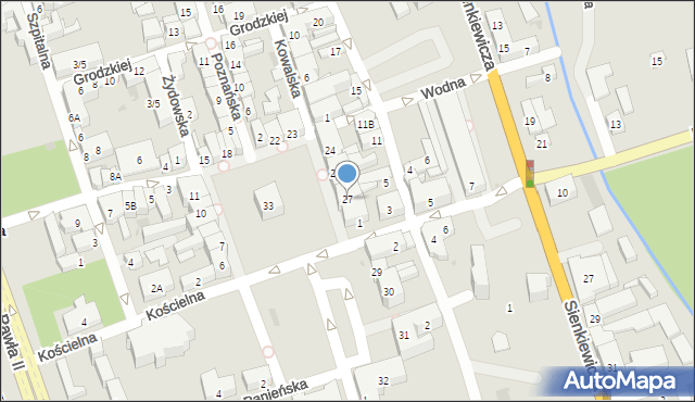 Łęczyca, Plac Kościuszki Tadeusza, gen., 27, mapa Łęczyca