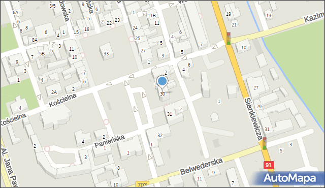 Łęczyca, Plac Kościuszki Tadeusza, gen., 30, mapa Łęczyca