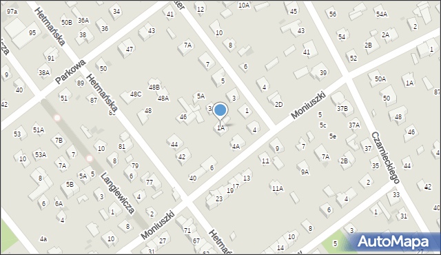 Legionowo, Plater Emilii, 1A, mapa Legionowo