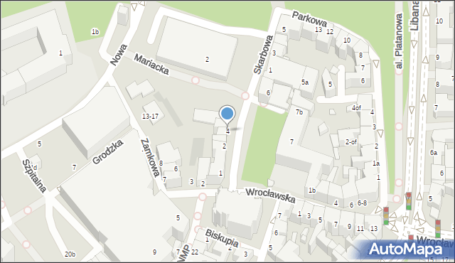 Legnica, Plac Klasztorny, 4, mapa Legnicy