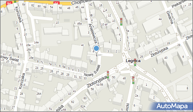 Legnica, Plac Wolności, 5, mapa Legnicy