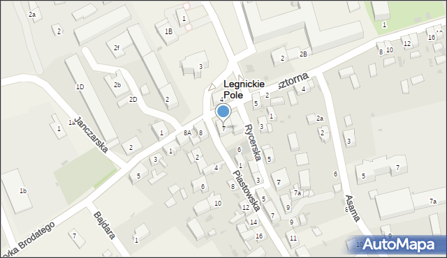 Legnickie Pole, Plac Henryka Pobożnego, 7, mapa Legnickie Pole