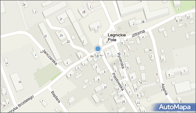 Legnickie Pole, Plac Henryka Pobożnego, 8, mapa Legnickie Pole