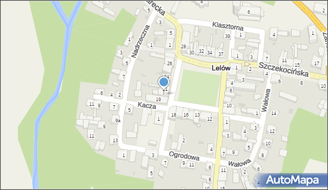 Lelów, Plac Partyzantów, 20, mapa Lelów