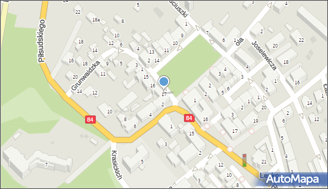 Lesko, Plac Konstytucji 3 Maja, 17, mapa Lesko