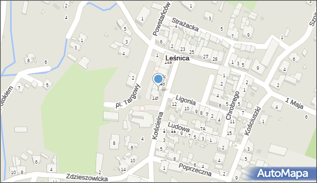 Leśnica, Plac Narutowicza Gabriela, 14e, mapa Leśnica