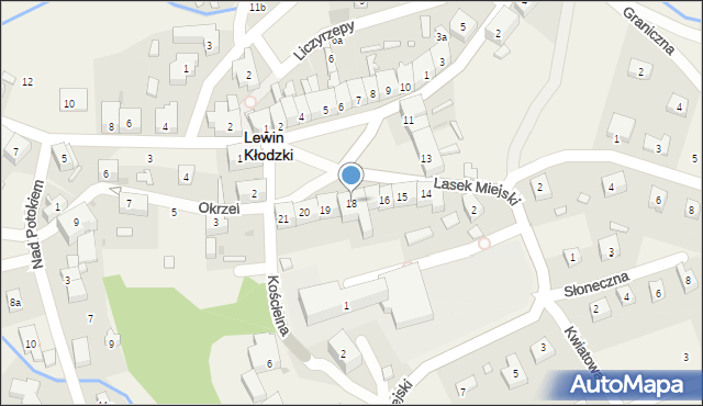 Lewin Kłodzki, Plac Kościuszki Tadeusza, gen., 18, mapa Lewin Kłodzki