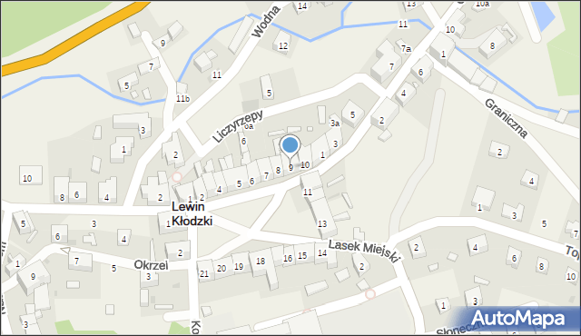 Lewin Kłodzki, Plac Kościuszki Tadeusza, gen., 9, mapa Lewin Kłodzki