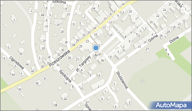 Leżajsk, Plac Targowy, 6d, mapa Leżajsk