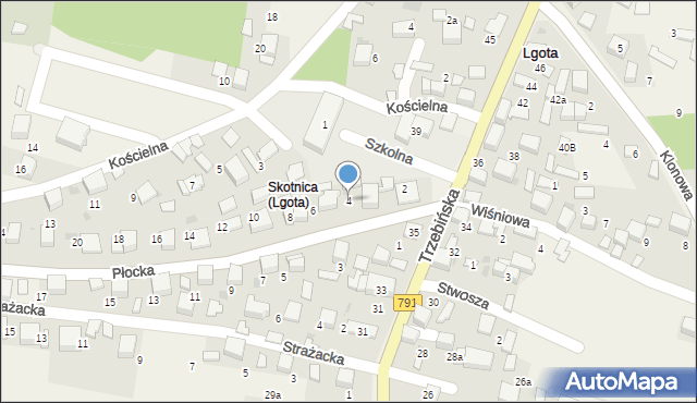 Lgota, Płocka, 4, mapa Lgota